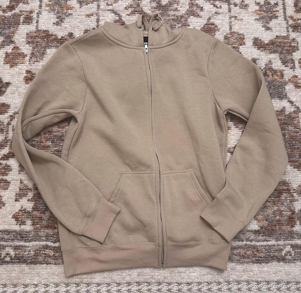 RSQ Tilly’s Tan Full Zip Front Hoodie Size Small New
